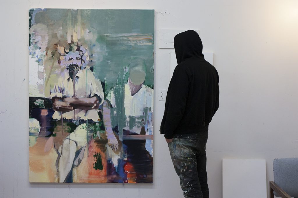 Flat Emotion in progress with zenith, Bartosz Beda present in the art Studio